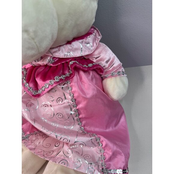Kellytoy 2019 Plush White Unicorn In Pink Dress Gold Horn Cuddle Toy with Rattle - Picture 4 of 14